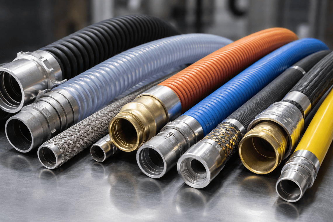Wybór węży przemysłowych w nowoczesnych instalacjach – kluczowe kryteria techniczne
