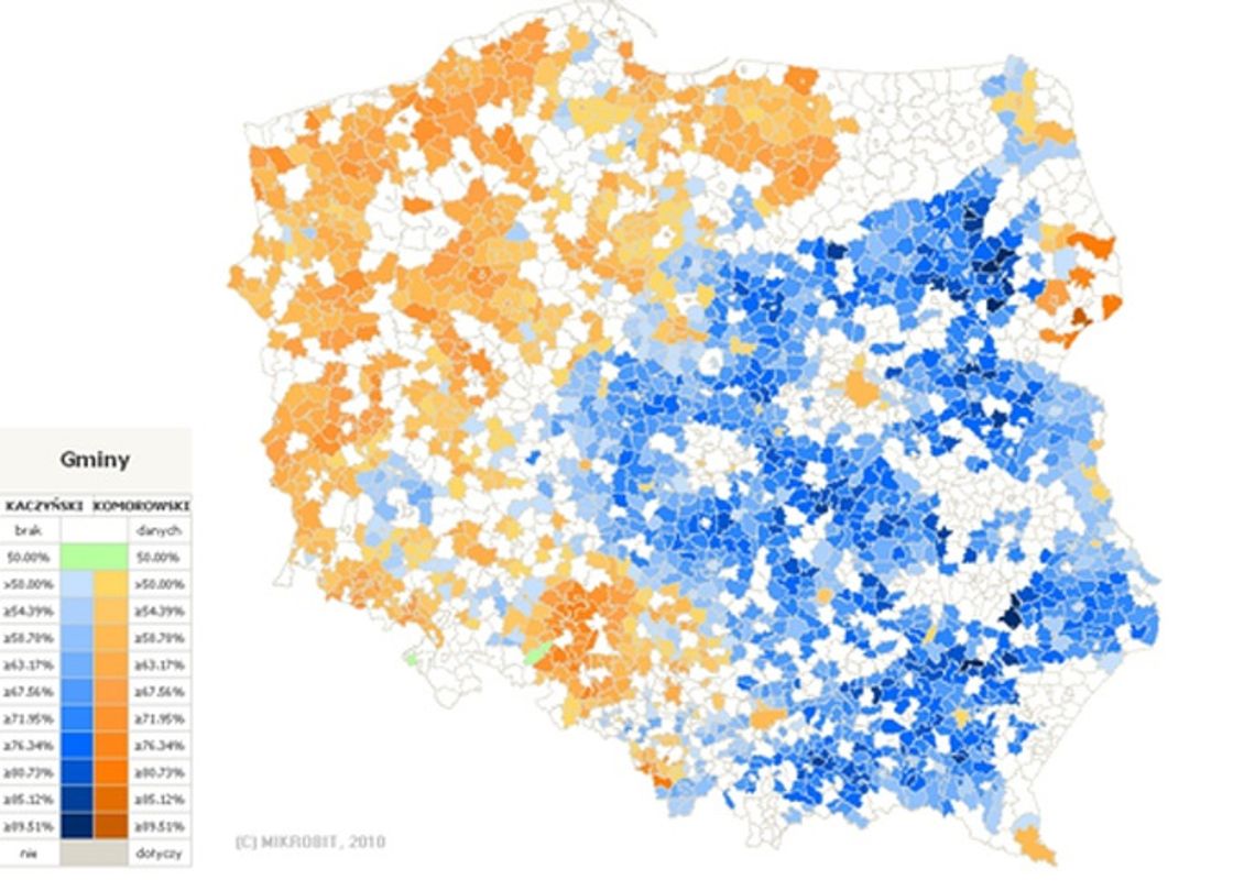 WYNIKI PKW z 20 proc. obwodów: Kaczyński 49.39%, Komorowski - 50.61% WYNIKI PKW z 20 proc. obwodów: Kaczyński 49.39%, Komorowski - 50.61%