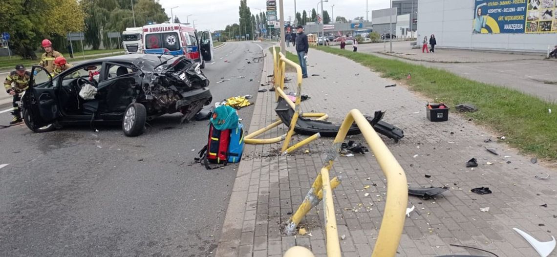 Wypadek na DK91 w Tczewie – zderzenie samochodu osobowego z ciężarówką