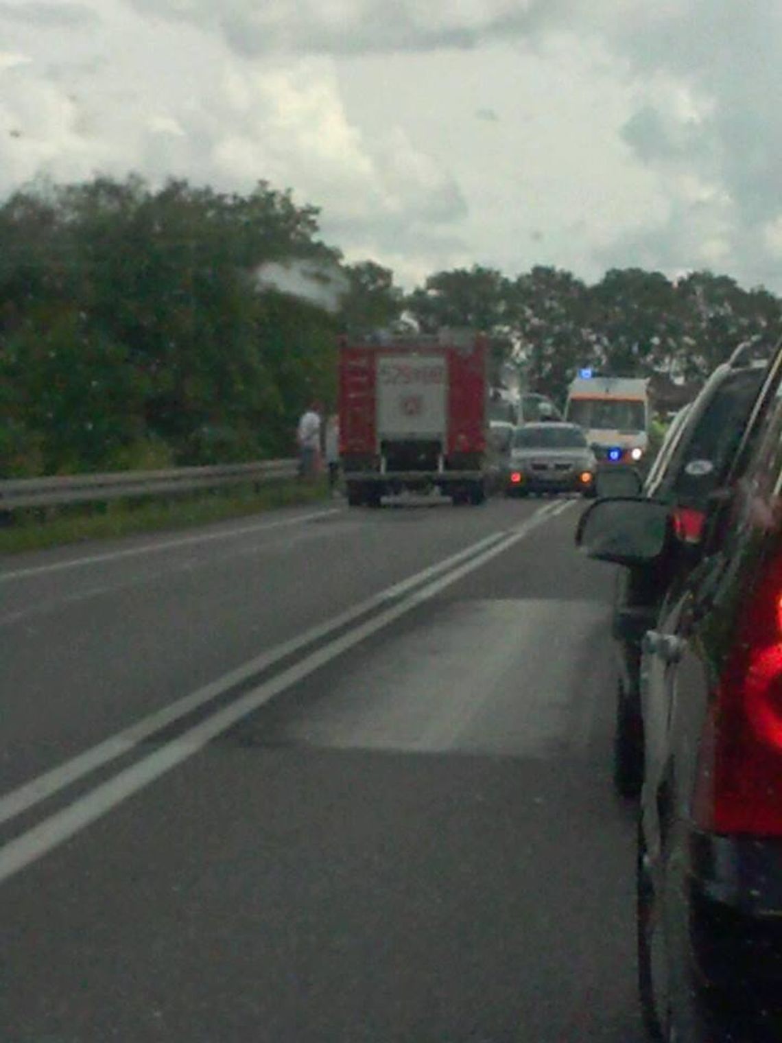 Wypadek na drodze krajowej nr 22. Ruch na drodze został przywrócony Wypadek na drodze krajowej nr 22. Ruch na drodze został przywrócony