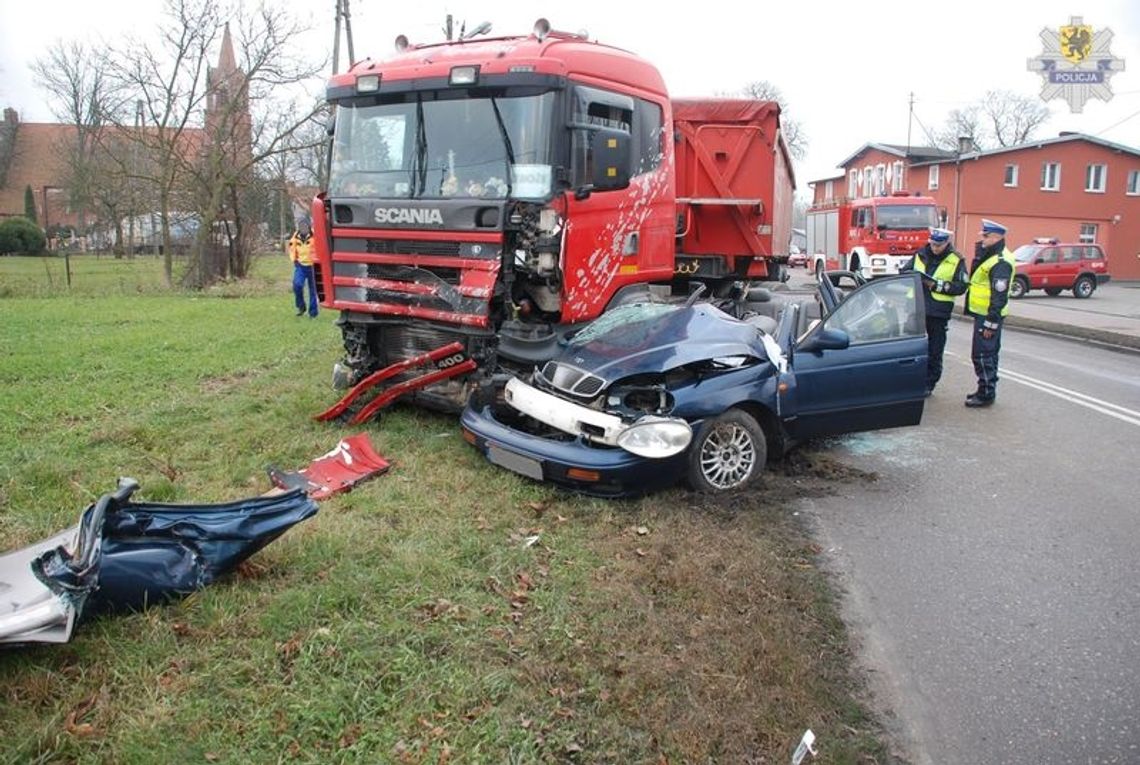 Wypadek na trasie Kwidzyn-Sztum Wypadek na trasie Kwidzyn-Sztum