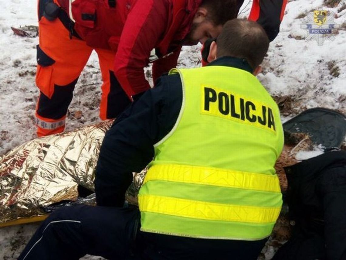 Wypadek pod Lęborkiem. 83-letni mężczyzna zabrany do szpitala.