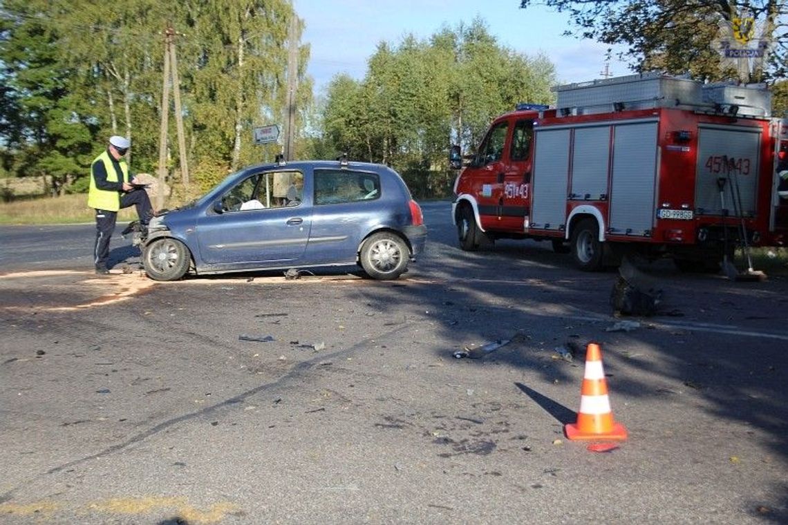 Wypadek w Małym Klinczu - ranne dwie pasażerki