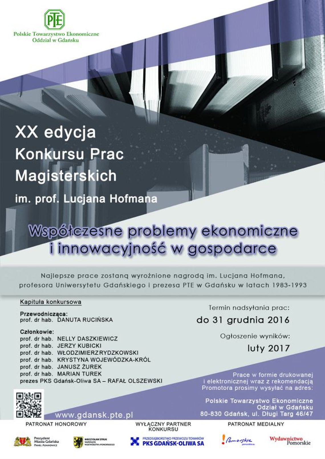 XX edycji Konkursu Prac Magisterskich i XIII edycji Konkursu Prac Licencjackich XX edycji Konkursu Prac Magisterskich i XIII edycji Konkursu Prac Licencjackich