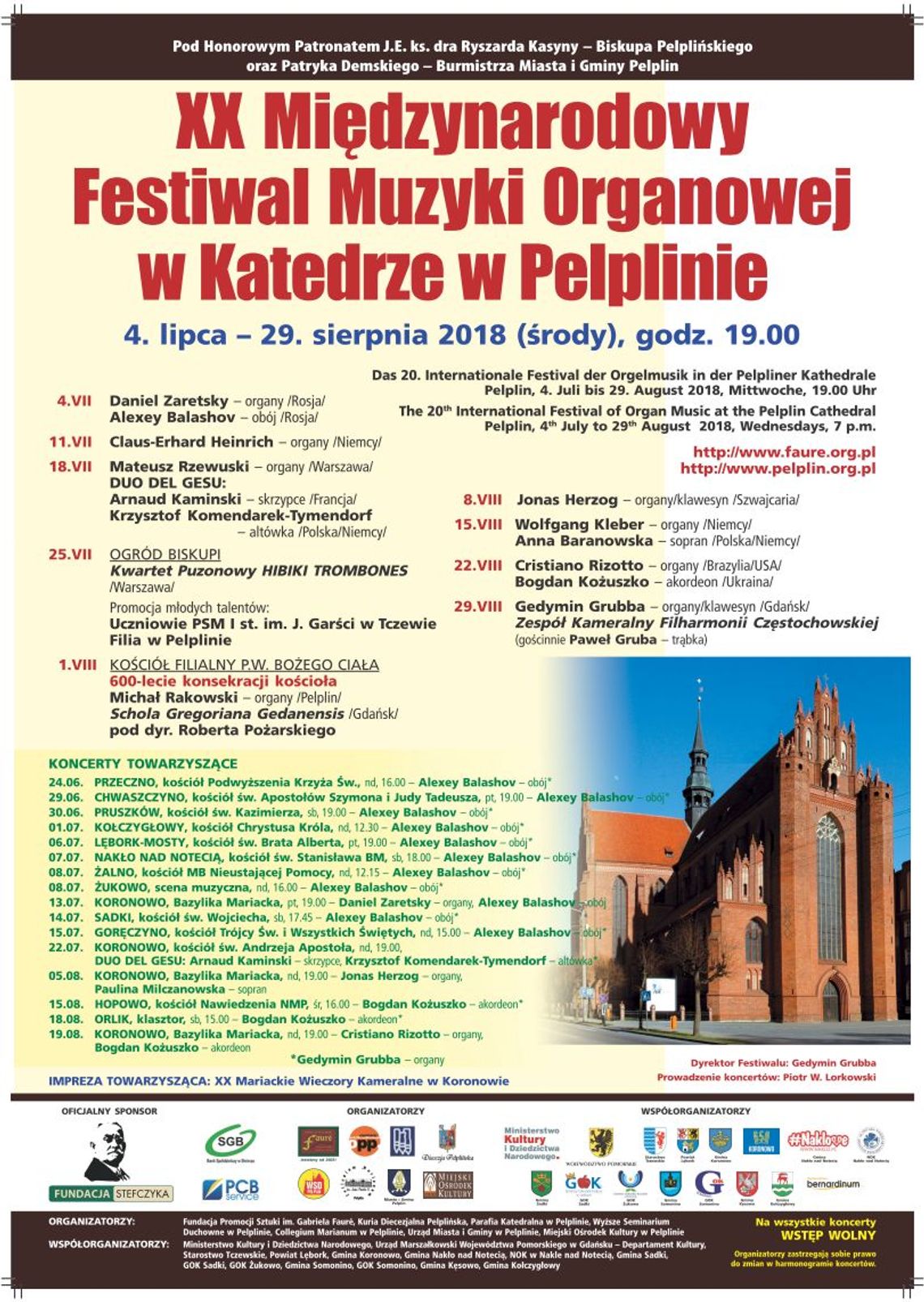 XX-lecie Festiwalu Organowego w Katedrze w Pelplinie