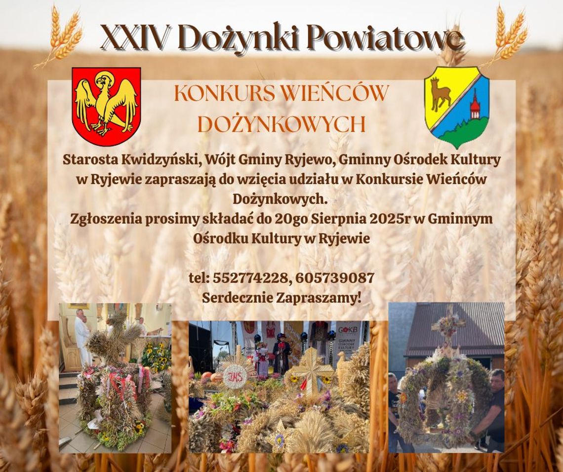 XXIV Dożynki Powiatowe – Konkurs Wieńców Dożynkowych!