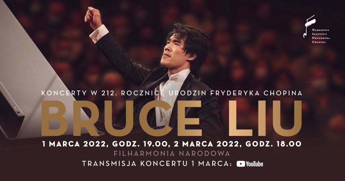 Z okazji urodzin Chopina Bruce Liu zagra w Warszawie dwukrotnie! 