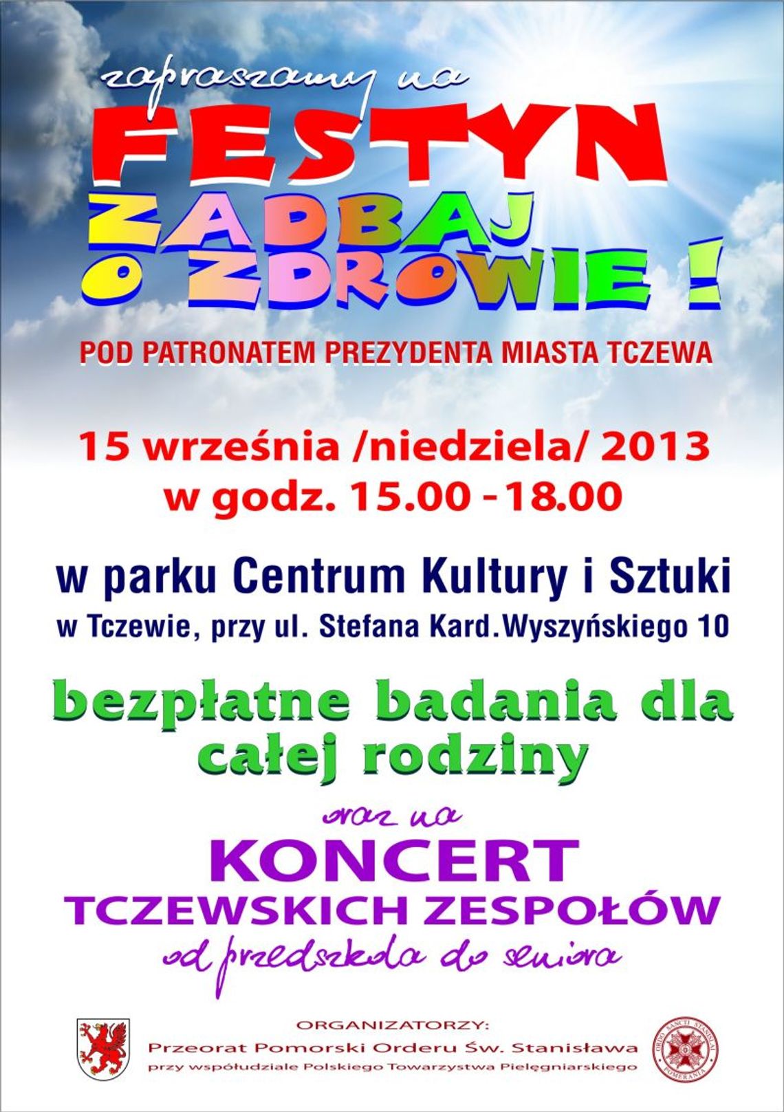 Zaproszenie na profilaktykę z Festynem „Zadbaj o zdrowie”