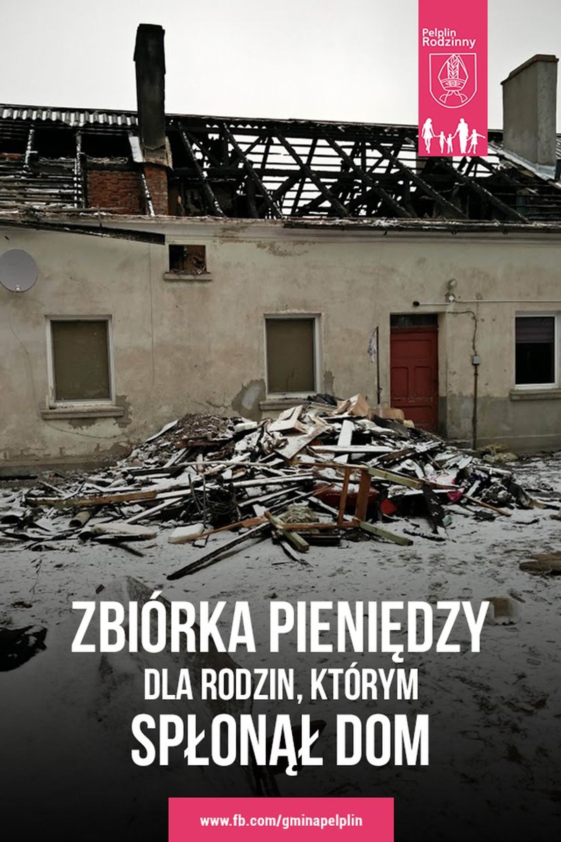 Zbiórka pieniędzy dla rodzin, którym spłonął dom