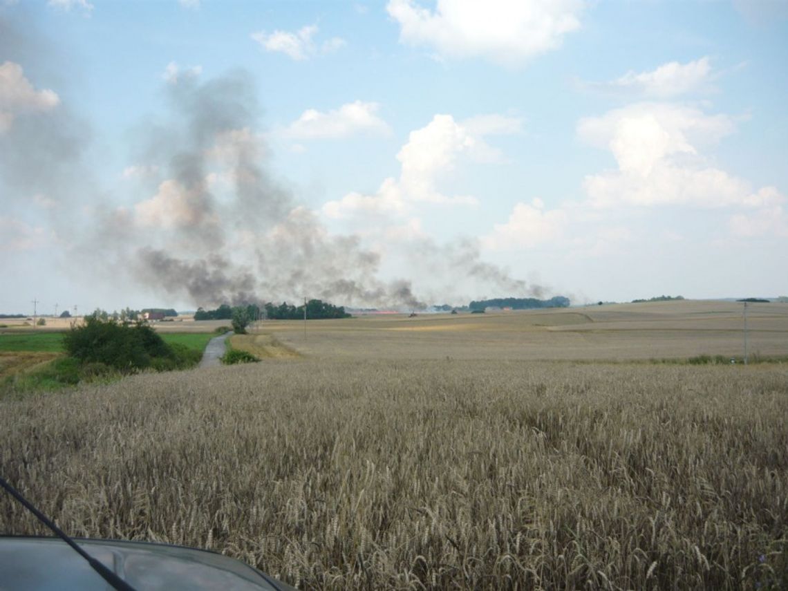 Zboże na polach Dąbrówki w ogniu Zboże na polach Dąbrówki w ogniu