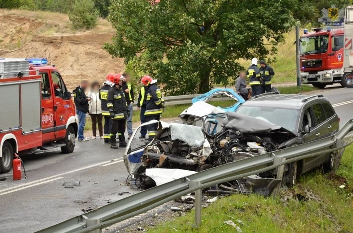 Zderzenie czterech samochodów - jedna ofiara śmiertelelna