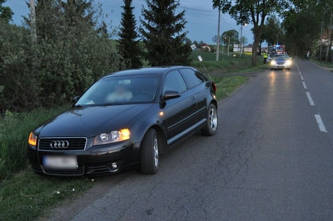 (ZDJĘCIA) Wjechał w tył audi. Sam trafił do szpitala