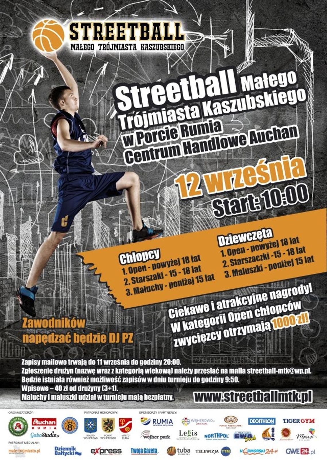 Zgłoś drużynę do turnieju Streetball 