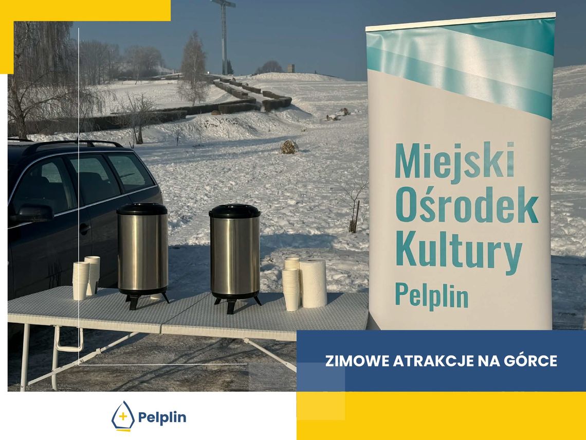 Zimowe atrakcje na Górze Papieskiej w Pelplinie. Ciepła herbata i ognisko z kiełbaskami!