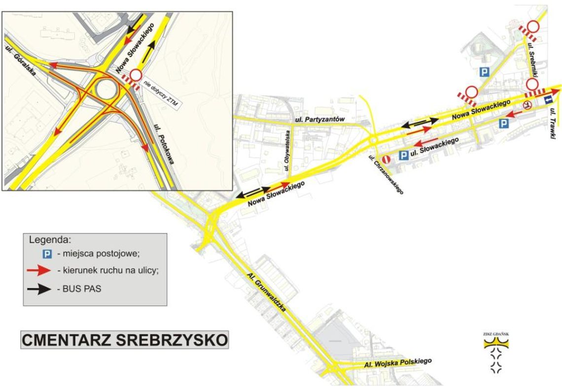 ZMIANY w ruchu przy gdańskich cmentarzach