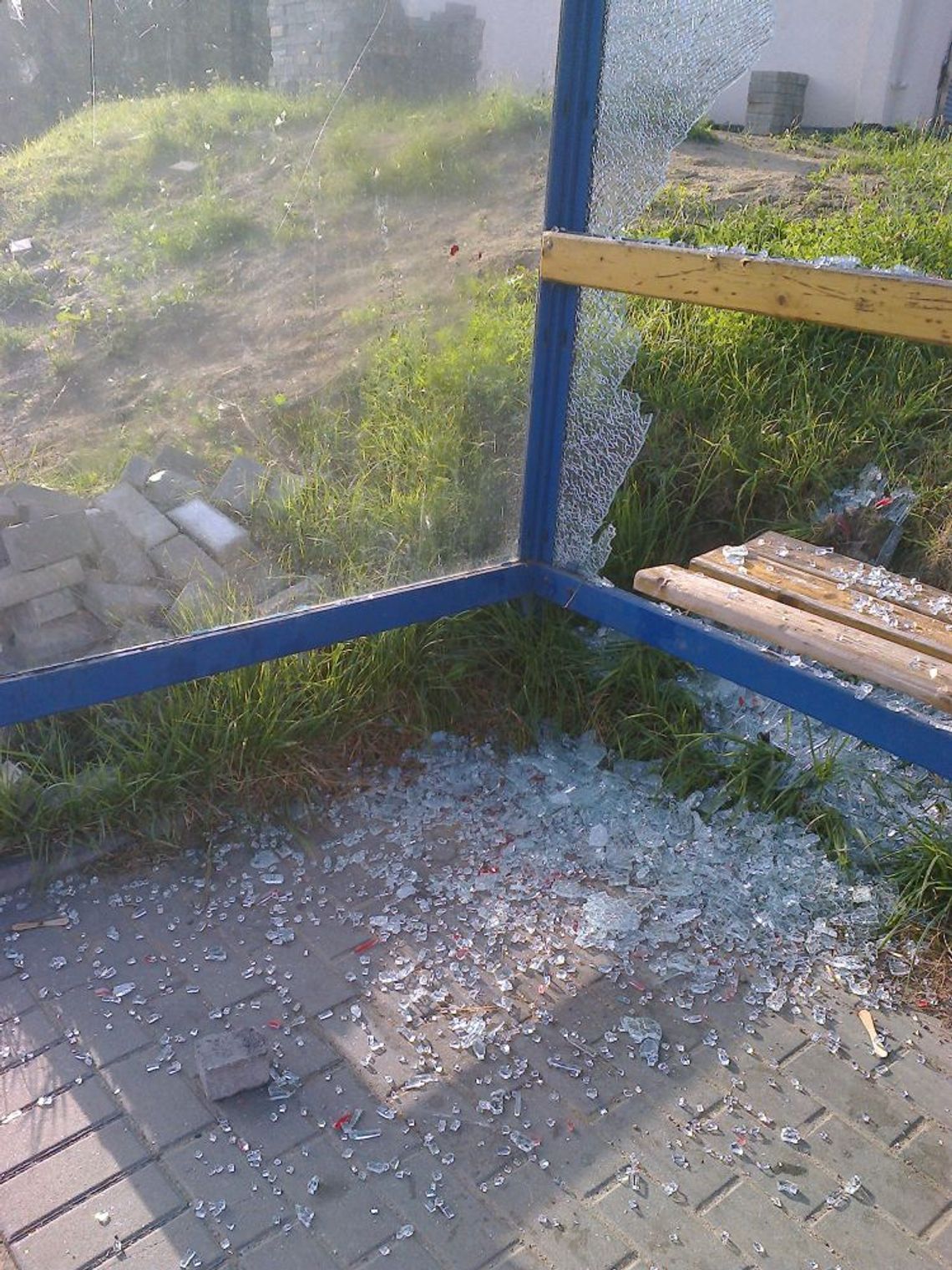 Zniszczona wiata na tczewskich Górkach Zniszczona wiata na tczewskich Górkach