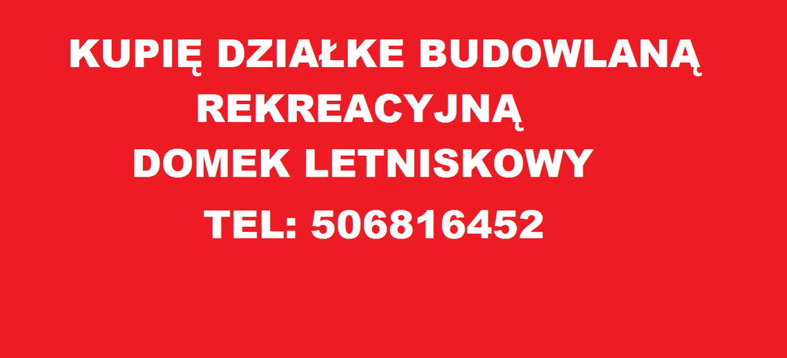 KUPIĘ DZIAŁKĘ BUDOWLANĄ DO 10 ARÓW POMORSKIE POMORZE *GOTÓWKA*