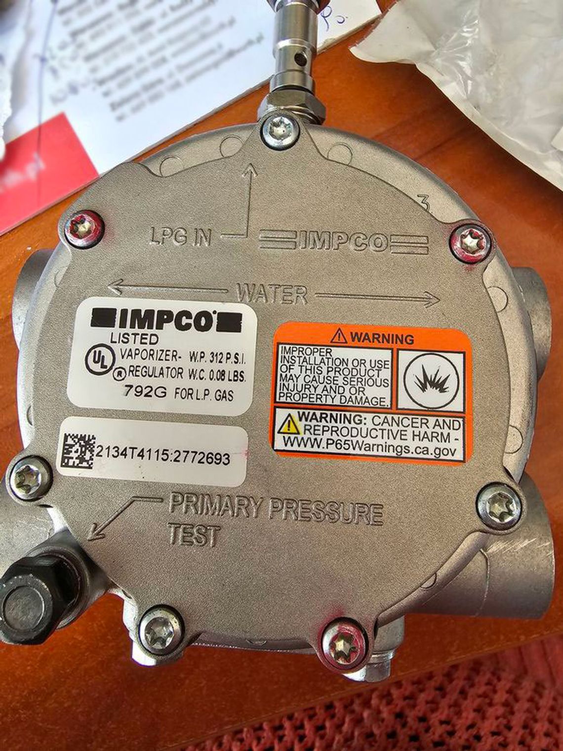 Parownik reduktor gazu LPG Linde oryginał części zamienne wózki widłowe Parownik reduktor gazu LPG Linde oryginał części zamienne wózki widłowe