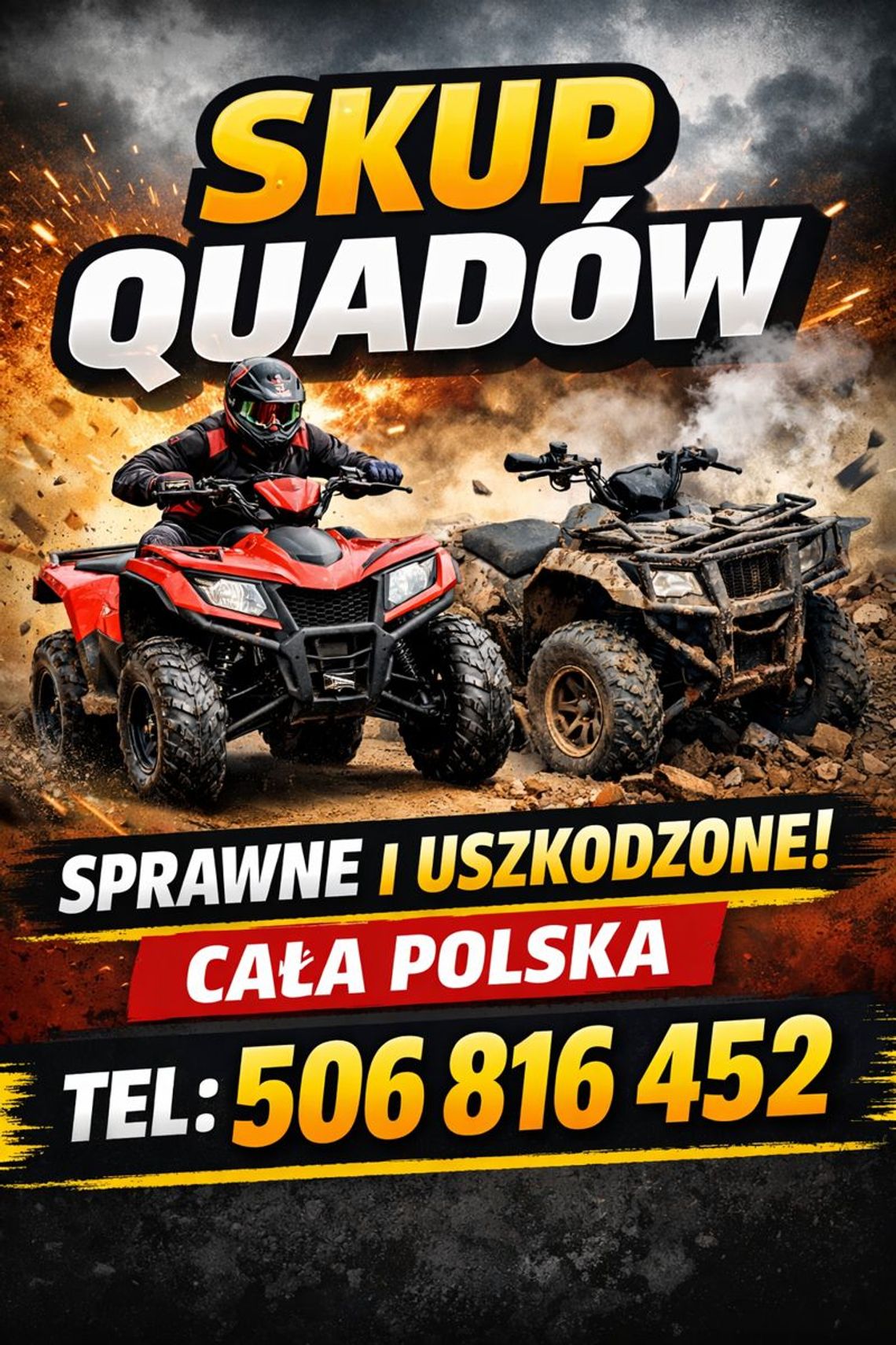 SKUP QUADÓW -CAŁA POLSKA- PRZYJEDZIEMY DO CIEBIE JESZCZE DZIŚ! ZADZWOŃ! GOTÓWKA! SKUP QUADÓW -CAŁA POLSKA- PRZYJEDZIEMY DO CIEBIE JESZCZE DZIŚ! ZADZWOŃ! GOTÓWKA!