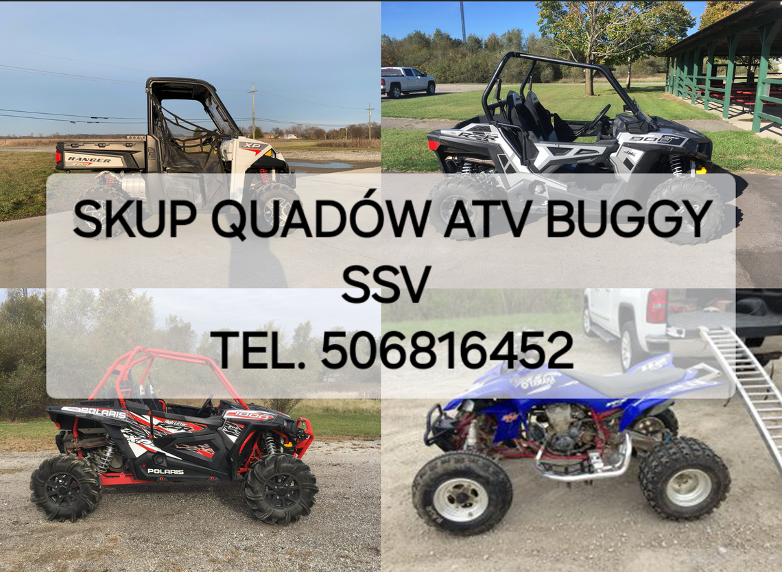 SKUP QUADÓW QUAD QUADY ATV SSV SKUTERÓW WODNYCH ŚNIEŻNYCH