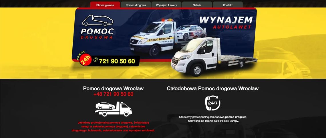 Pomoc Drogowa Wrocław - 24/7