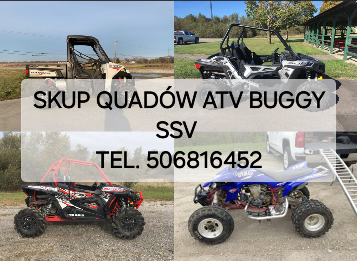 SKUP QUADÓW QUAD QUADY ATV -Sprawnych -Uszkodzonych! Cała Polska! SKUP QUADÓW QUAD QUADY ATV -Sprawnych -Uszkodzonych! Cała Polska!