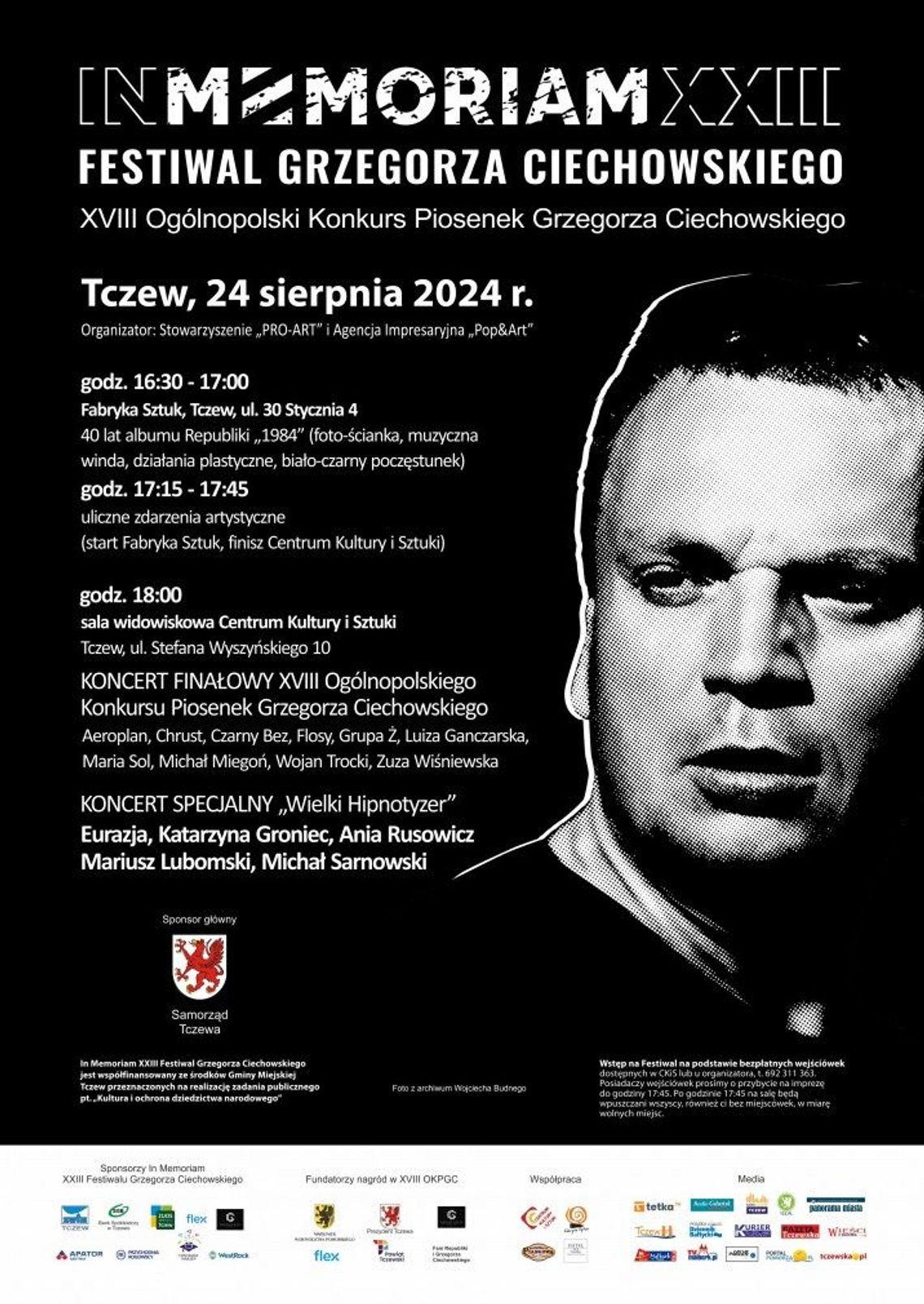 24.08.2024 -  In Memoriam Festiwal Grzegorza Ciechowskiego - Tczew