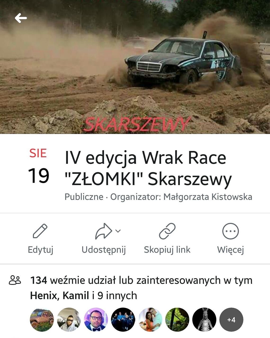IV edycja Wrak Race "Złomki" Skarszewy 