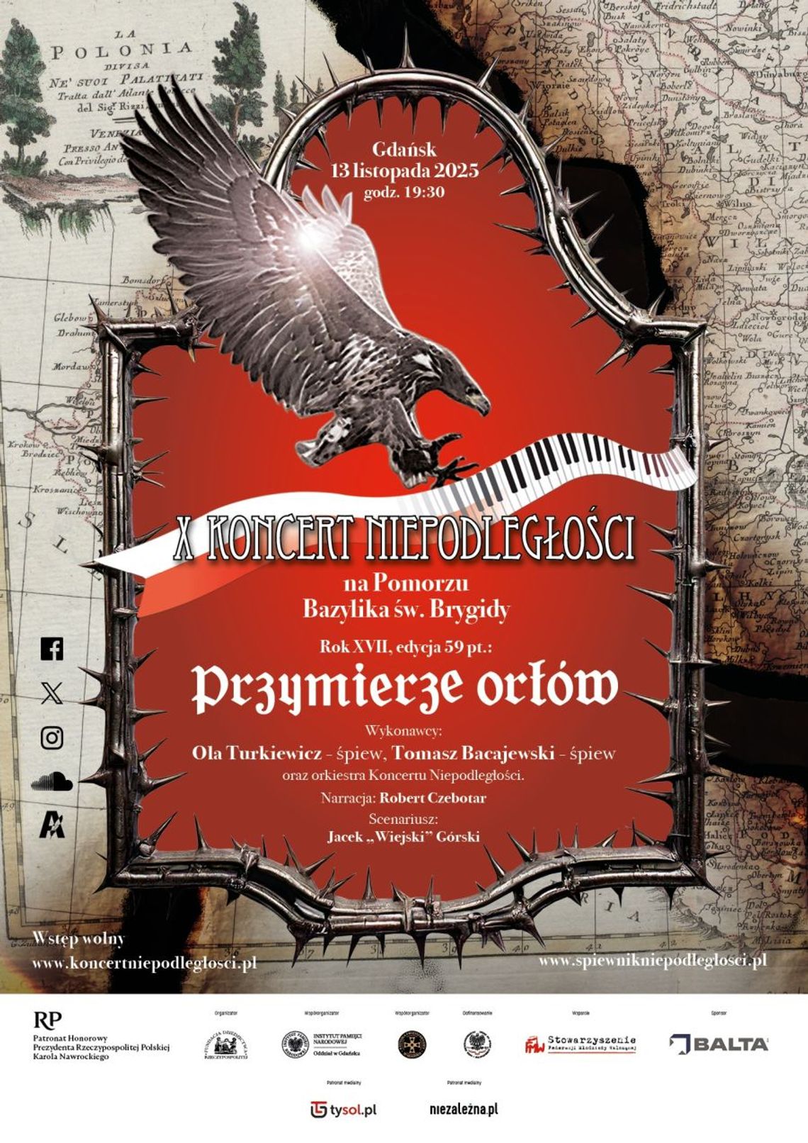 Koncert z okazji obchodów Święta Niepodległości. Przymierze Orłów - koncert w Bazylice św. Brygidy w Gdańsku Koncert z okazji obchodów Święta Niepodległości. Przymierze Orłów - koncert w Bazylice św. Brygidy w Gdańsku