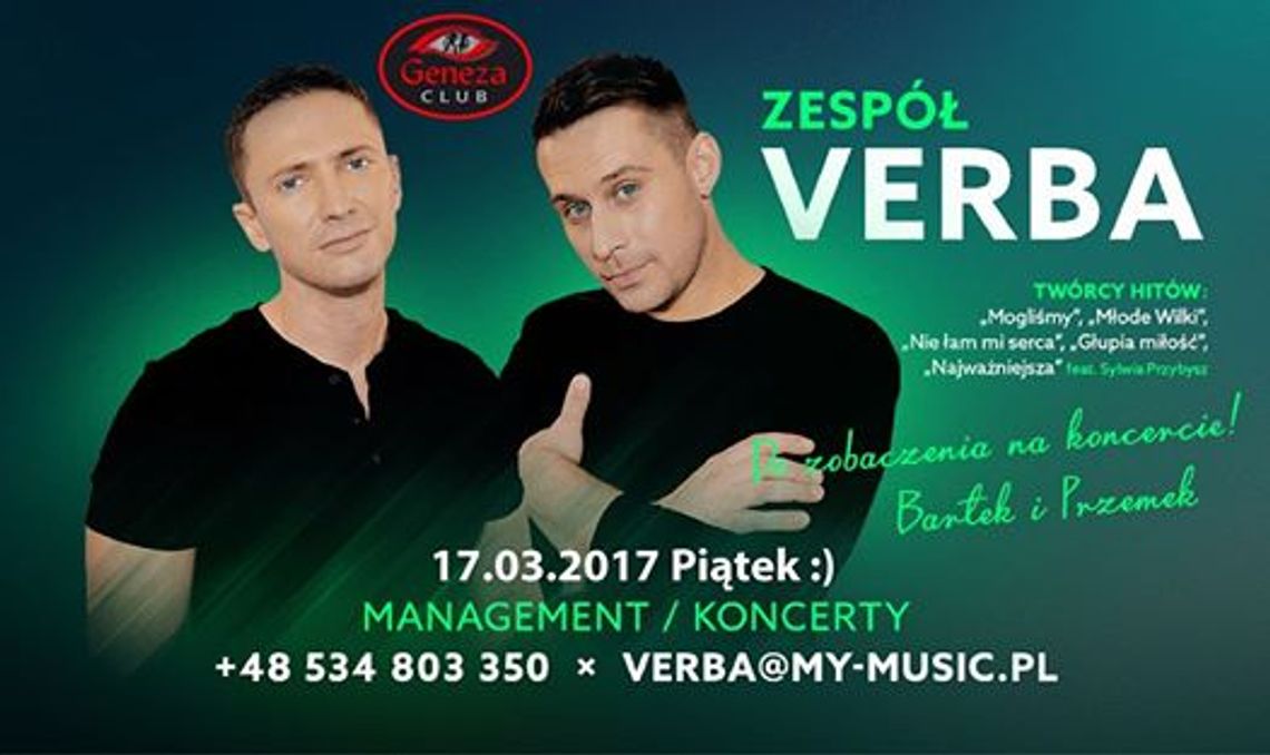 Koncert zespołu VERBA Geneza Club Chojnice Koncert zespołu VERBA Geneza Club Chojnice