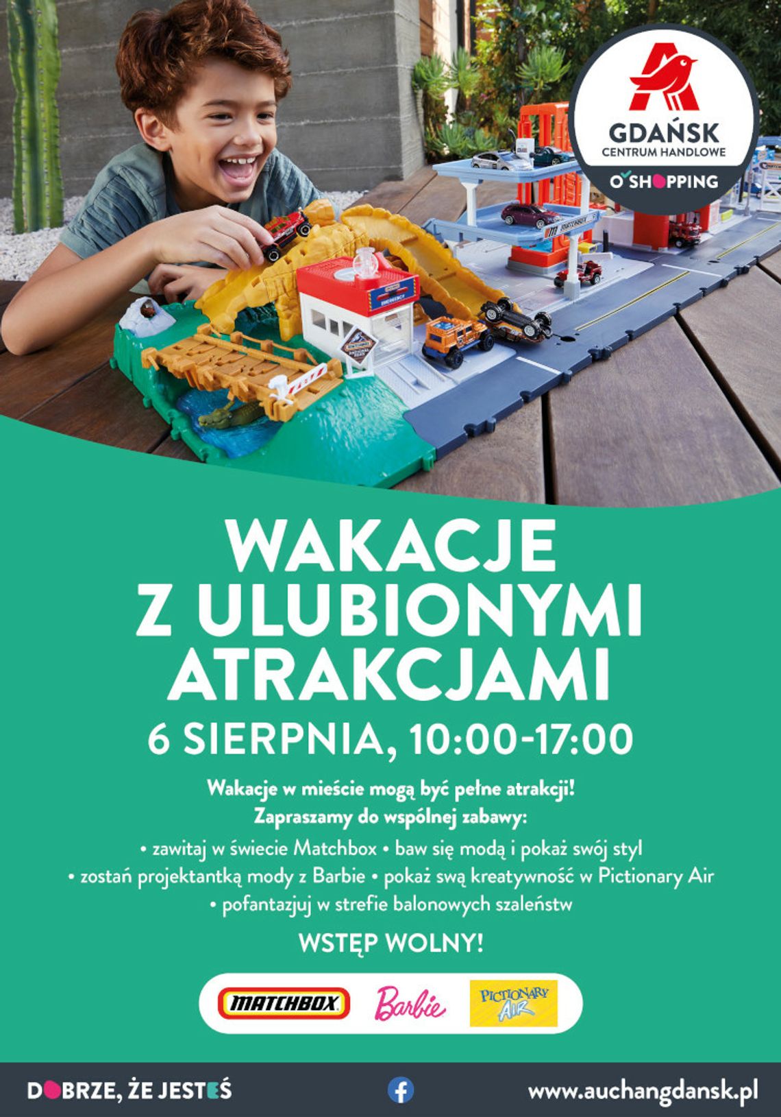 Moc wakacyjnych atrakcji dla dzieci w CH Auchan Gdańsk Moc wakacyjnych atrakcji dla dzieci w CH Auchan Gdańsk