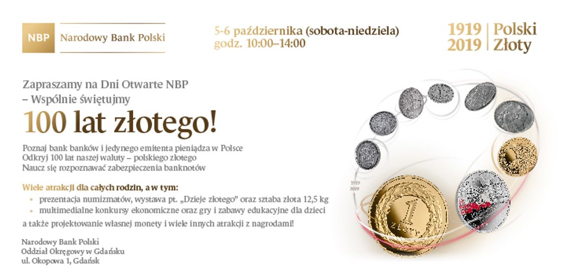 Obchody 100.rocznicy uchwalenia nazwy złoty dla waluty Rzeczypospolitej Polskiej