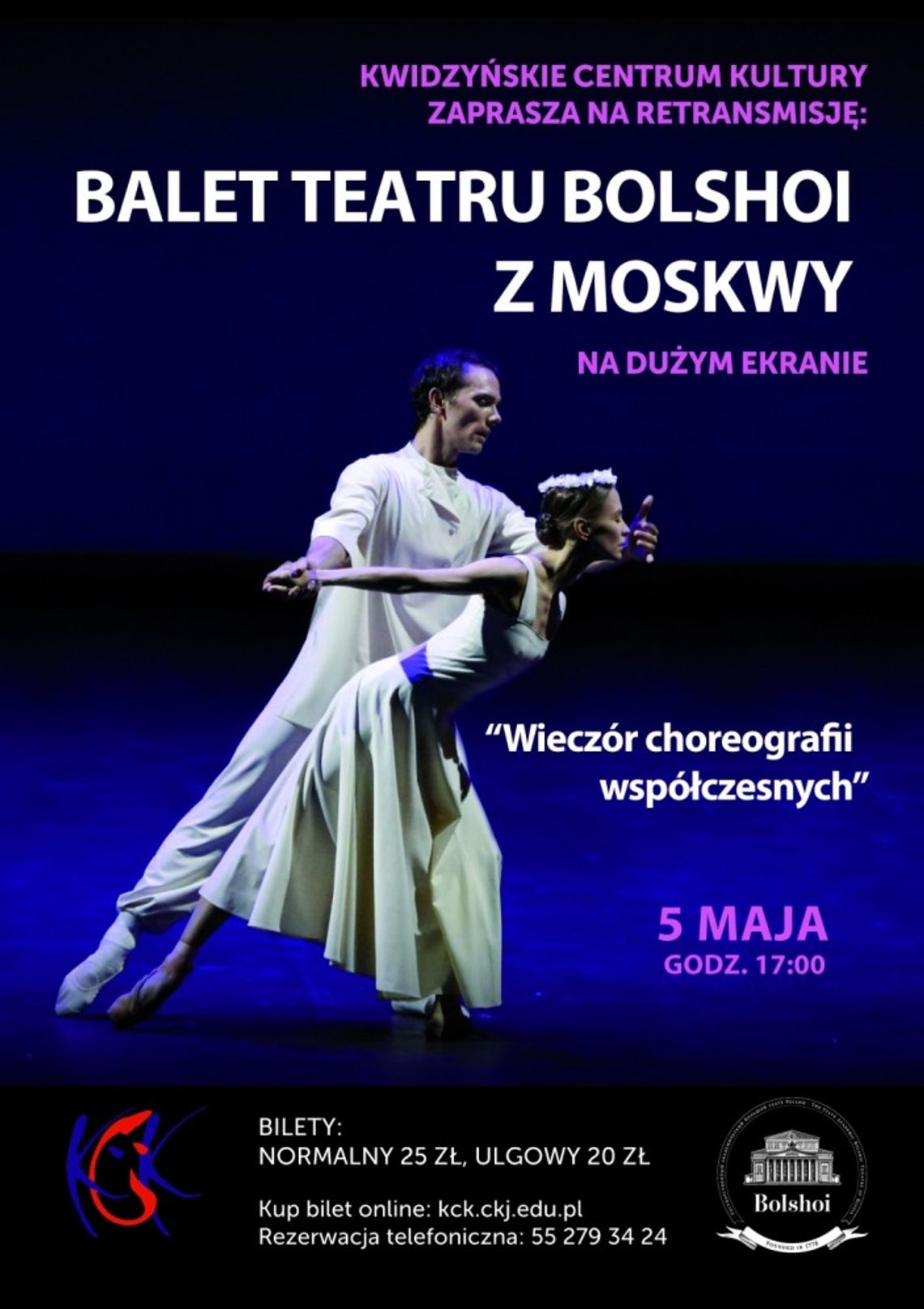 Retransmisja balet teatru Bolshoi.