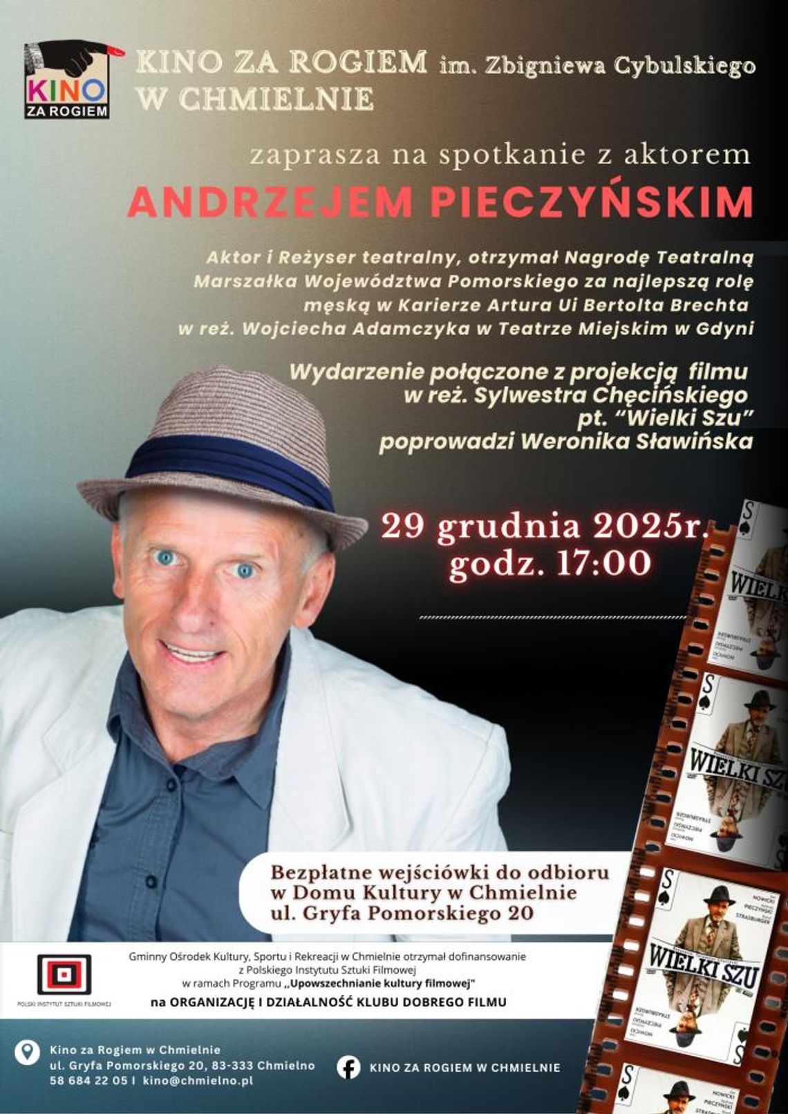 Spotkanie z aktorem Andrzejem Pieczyńskim w Chmielnie