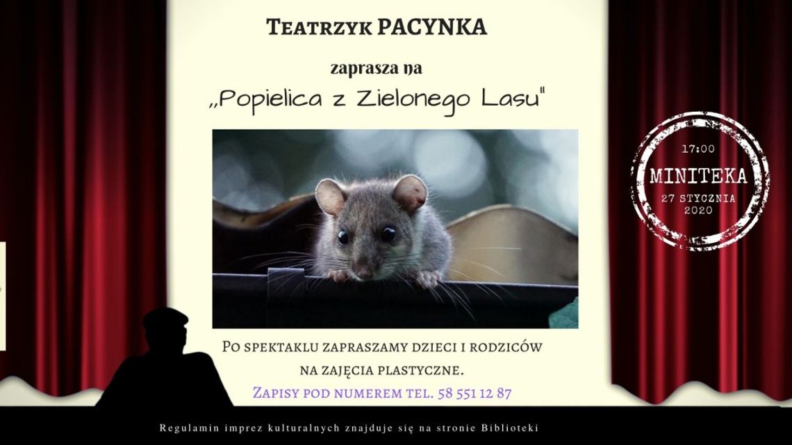 Teatrzyk Pacynka "Popielica z Zielonego Lasu" w Minitece (ZAPISY!)