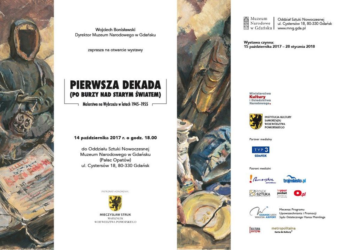 Wystawa -  PIERWSZA DEKADA (PO BURZY NAD STARYM ŚWIATEM). Malarstwo na Wybrzeżu w latach 1945–1955.