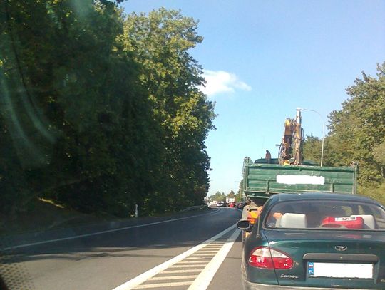 Korki na remontowanej DK91