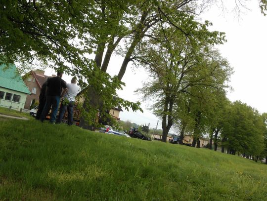 Dachowanie na ulicy Głowackiego w Malborku 11.05.2013